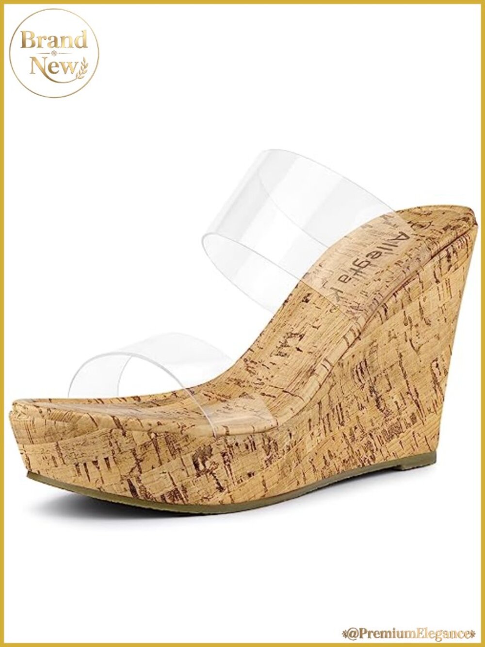 Clear Platform Open Toe Wedge Slide Heel Sandals